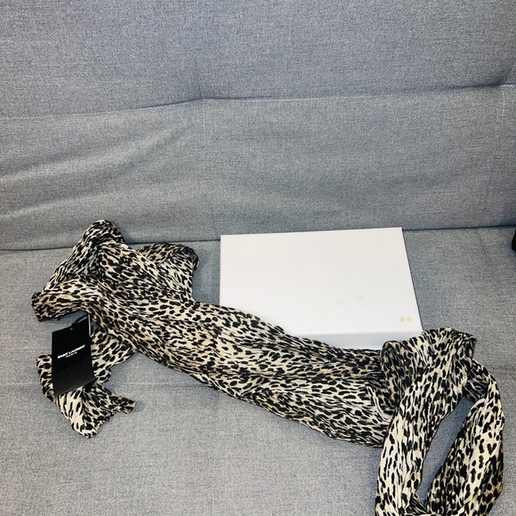 Sold-Saint Laurent Leopard Scarf (NWT)! - Picture 5 of 5